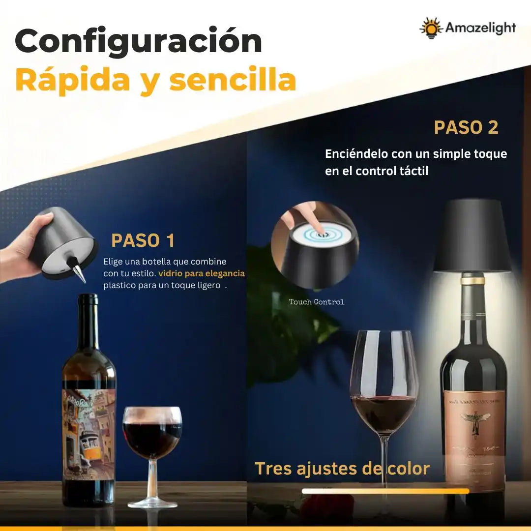 Lampara Para Botella Black
