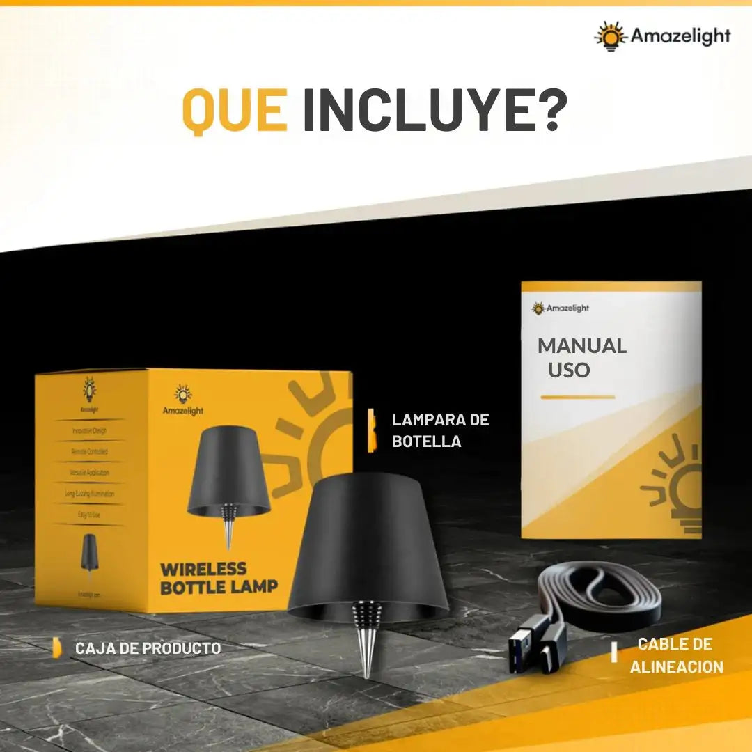 Lampara Para Botella Black