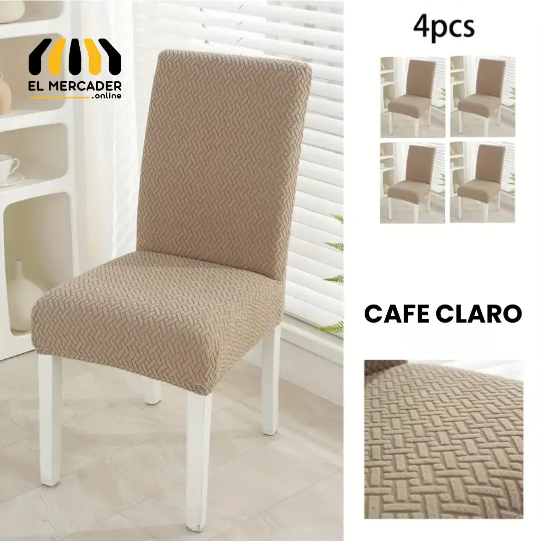 PACK X 4 UND FUNDA AJUSTABLE PARA SILLAS COMEDOR