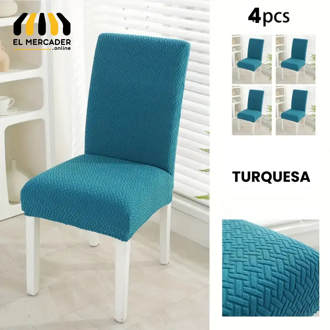 PACK X 4 UND FUNDA AJUSTABLE PARA SILLAS COMEDOR