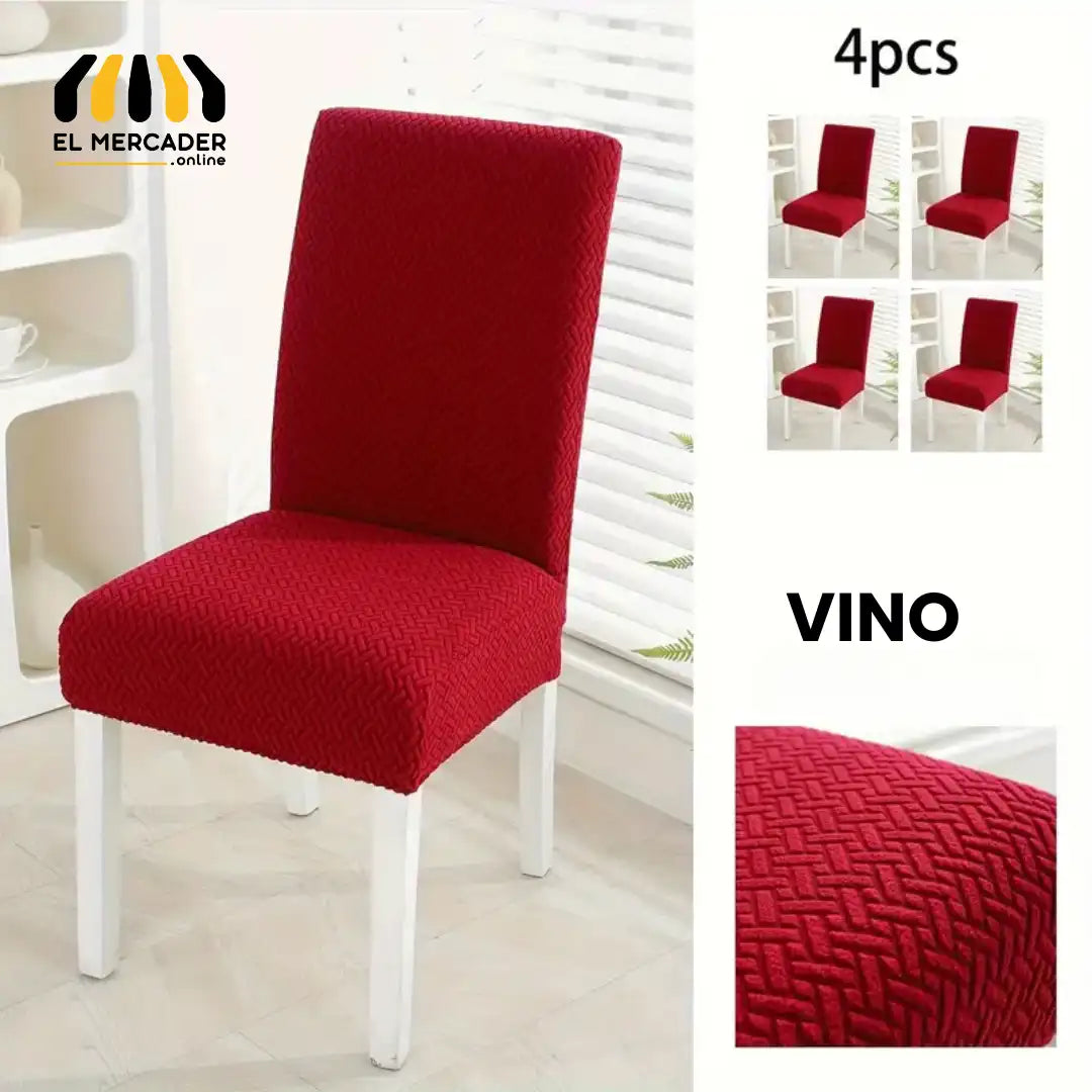 PACK X 4 UND FUNDA AJUSTABLE PARA SILLAS COMEDOR