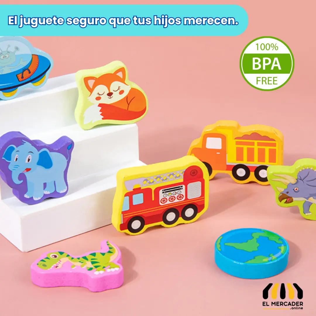 ROMPECABEZAS DE MADERA MONTESSORI