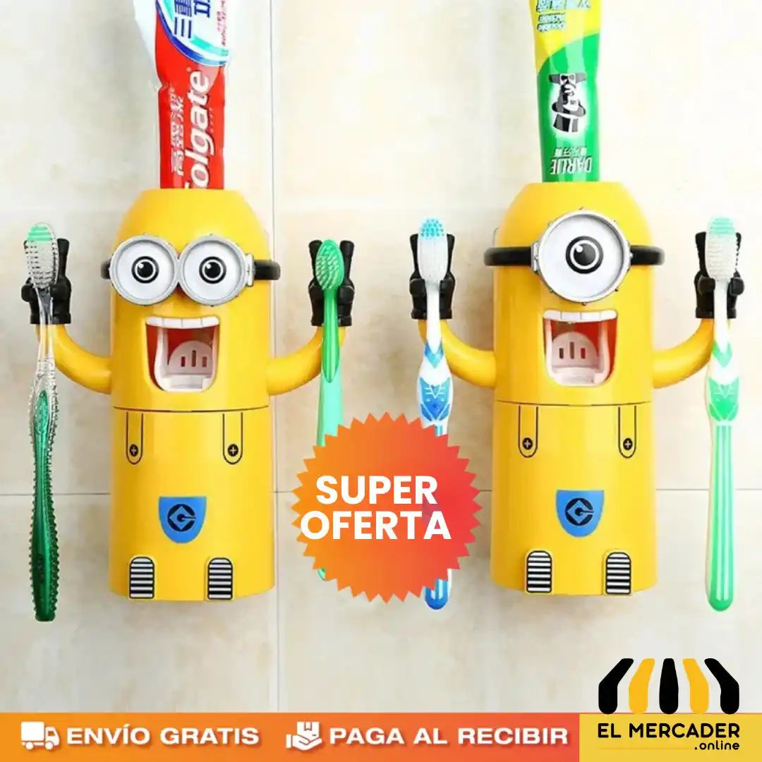 SOPORTE DE CEPILLO DE DIENTES PARA NIÑOS DISEÑO DE MINIONS
