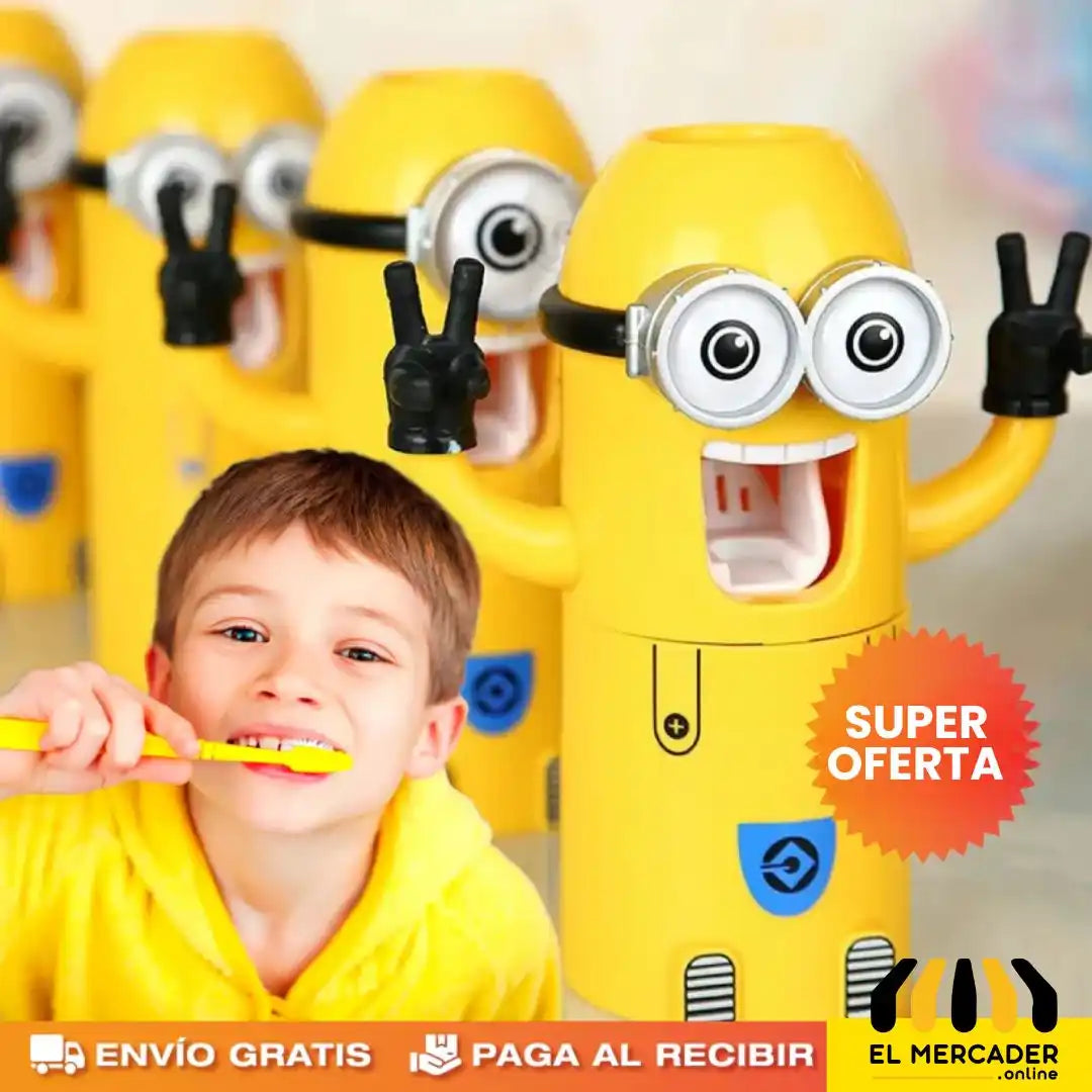 SOPORTE DE CEPILLO DE DIENTES PARA NIÑOS DISEÑO DE MINIONS