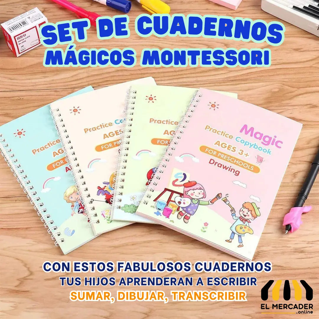 SET DE CALIGRAFIA CUADERNO MAGICO
