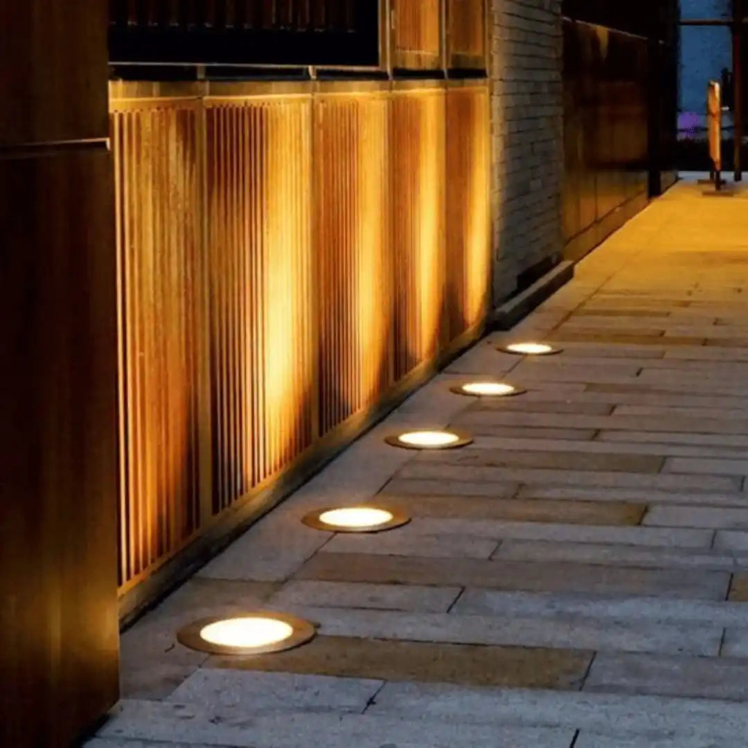 Luz de suelo solar LED inalámbrica para jardín x 4 unidades