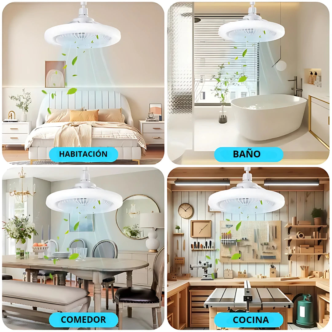 AIRE LUZ PRO: BOMBILLO VENTILADOR LED