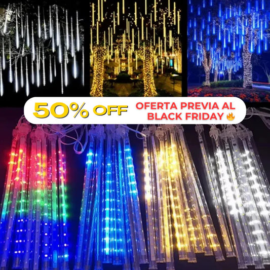 NeoLight Cascada™🌟 Luces de lluvia de meteoritos, tira de luces para exteriores de 14 pulgadas, 10 tubos, 340 luces LED,25% OFF